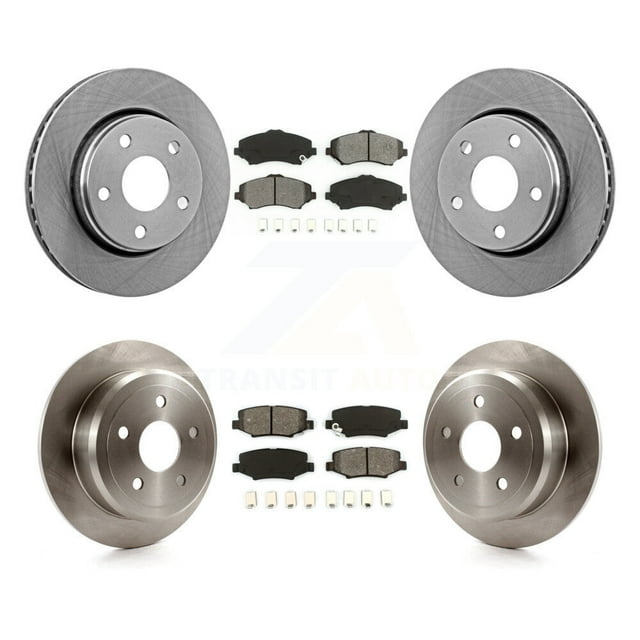 Transit Auto Front Rear Disc Brake Rotors and Semi-Metallic Pads Kit for Car Jeep Wrangler K8S-101001