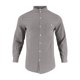 thumbnail image 5 of Blusa y camisa de manga larga con cuello alto para hombre, camisa transpirable con bolsillo y estampado a rayas de cuello alto de moda, de poliéster., 5 of 5