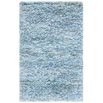SAFAVIEH Rio Dallas Geometric Polyester Shag Area Rug, Sky, 8' x 10'