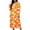 Orange, variant on Stamzod Plus Size Nightgowns for Women Halloween Print T Shirt Night Dress Long Sleeve Moomoo Sleep Shirt XL
