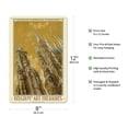 thumbnail image 2 of Tournai Belgium - The Cathedral of Our Lady - Belgian National Railways - Vintage Railroad Travel Poster by Armand Massonet c.1935 - 8 x 12 inch Vintage Metal Tin Sign, 2 of 4