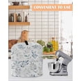 thumbnail image 4 of Blue Teal Botanical Stand Mixer Dust Cover with Storage Pocket & Handles, Watercolor Spring Summer Leaves Fits All Tilt Head & Bowl Lift Kitchen Appliance Cover Organizer Bag Accessories, 4.5-5 Quart, 4 of 6