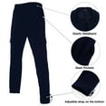 thumbnail image 5 of AKsit Mens Fashion Fleece Running Sweatpants Big Size Wild Cargo Pant(Navy L), 5 of 5