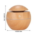 thumbnail image 2 of FYHALE 550ML Wood Grain Aromatherapy Diffuser Large Room, Ultrasonic Essential Oil Diffusers Humidifier with Ambient Light, Aroma Diffuser for Office Home Waterless Auto Off, Brown, 2 of 6