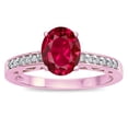 thumbnail image 3 of Star K � Oval 8x6 Created Ruby Channel Set Engagement Promise Ring, 3 of 9