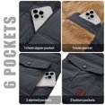 thumbnail image 2 of TACVASEN Men's FLeece Lined Jacket with Hood Water Resistant Windproof Warm Thicken Winter Parka Coat with 6 Pockets, Dark Gray, 2XL, 2 of 3