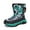 Black Green, variant on Woobling Boys Winter Boot Plush Lined Warm Shoes Mid Calf Snow Boots Non-Slip Outdoor Black Orange 6.5Y