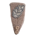 thumbnail image 3 of Crochet Headbands Winter Leaves Pattern with Rhinestones Elastic Head Protector Wide Warm Chunky Hair Accessories for Girls Khaki, 3 of 6
