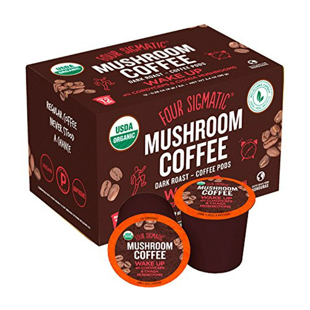 Four Sigmatic Mushroom Kcup Organic/Fair Trade Coffee Pods,12 count (BB