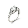 thumbnail image 2 of Charles & Colvard 14K White Gold Moissanite 9x7mm Oval Engagement Ring-Size 5 2.30cttw DEW, 2 of 8