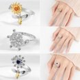 thumbnail image 3 of Snowflake Open Ring Rotating Adjustable Jewelry Anxiety Pressure Fashion Ring, 3 of 5