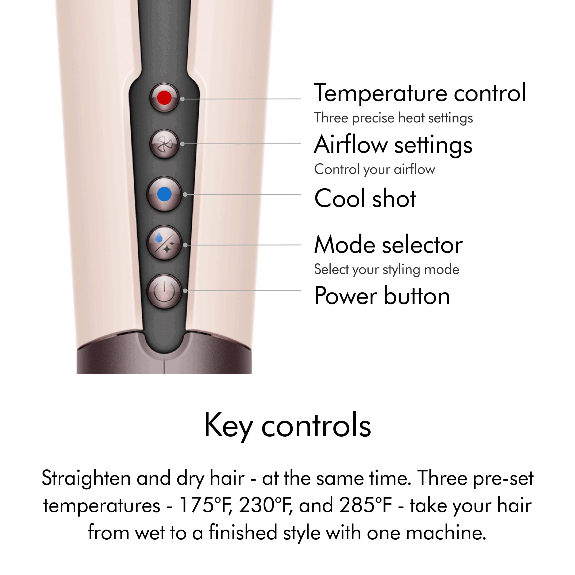 Restored Premium Dyson Airstrait™ Straightener | Amber Silk (Refurbished)