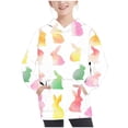 thumbnail image 5 of Riecok Kids Hoodies Sweatshirt Easter Long Sleeves Round Neck Hooded Sweatshirts for Boys Girls Winter Casual Printing Toddler Pullover Sweatshirt with Pocket Multicolor 9 Years, 5 of 7