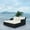 Black/Light Grey, variant on SAFAVIEH Cadeo Outdoor Patio Daybed, Natural/White