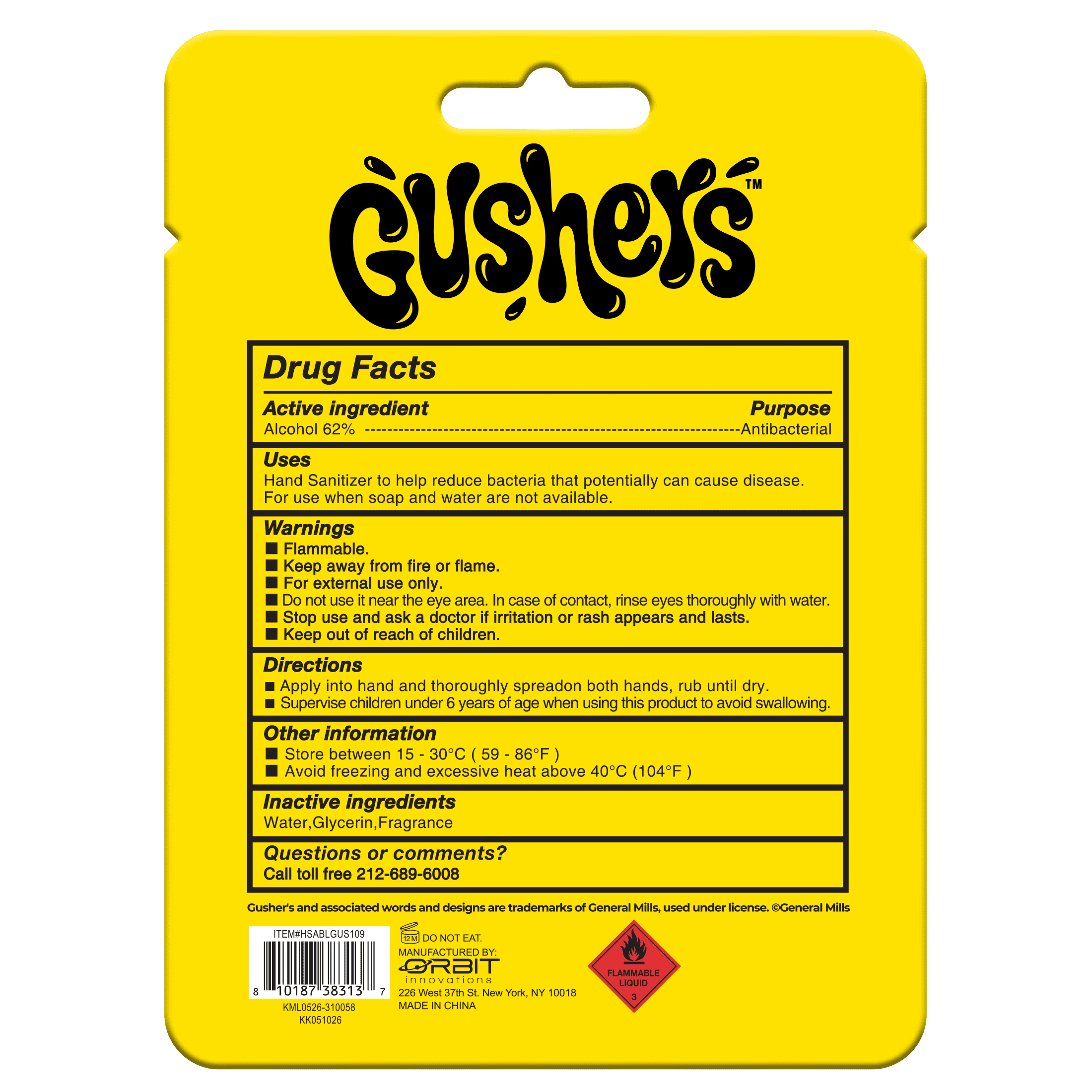 Gushers Tropical Hand Sanitizer