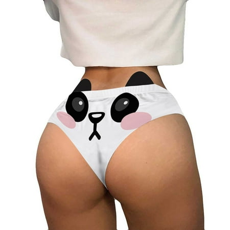 

EUHDSSDE Follure Women s Flirty Funny 3D Printed Animal Middle Waist Tail Underwears Briefs Gifts With Cute Ears