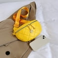 thumbnail image 3 of Bolso de pecho para mujer, Bolso de hombro de PU de diseñador de lujo para viajes de oficina (amarillo), 3 of 8