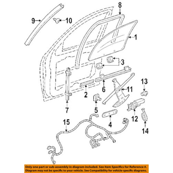 GM OEM-Window Lift Regulator Right 16629470