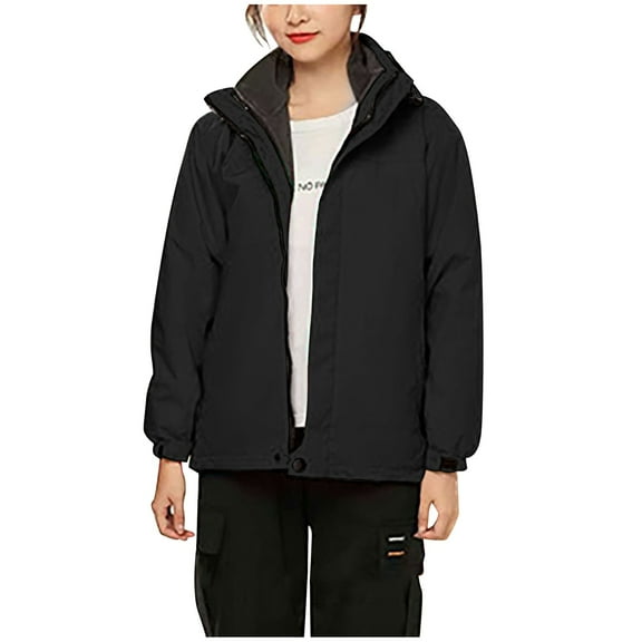 Windproof Winter Warm Coats for Womens Plus Size Three In Detachable Outdoor Mountaineering Suit And Ski Suit