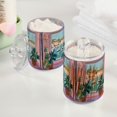 thumbnail image 2 of Yayeee 4 Pack Qtip Holder Bathroom Cotton Swab Canister with Lid Clear Dispenser Set, Sea Boat, 2 of 6
