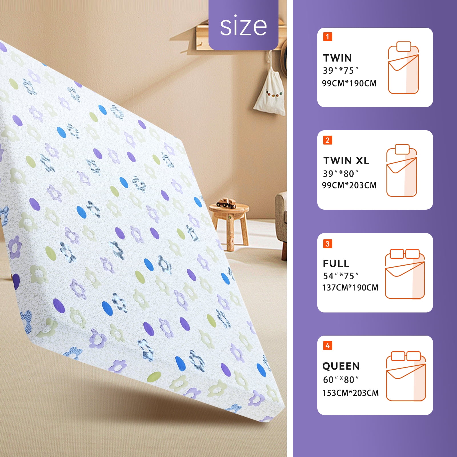 VFD 6" Gel Memory Foam Mattress, Medium Feel, Twin-XL