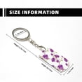 thumbnail image 3 of Wukai Orchids Flowers Print Rectangular Metal Keychain: Sleek and Durable Key Ring for Securely Holding Keys Perfect for Everyday Use, 3 of 5