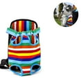 thumbnail image 5 of OUSITAI Portable Pet Dog Cat Backpack Carriers, Light Weight Mesh Travel Bag Legs Out Front Padded Chest Bag, Rainbow color/L, 5 of 5