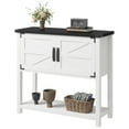 thumbnail image 4 of 32inch Farmhouse Console Table with 2-Door Storage Cabinets, Wooden Coffee Bar Cabinet and Sofa Table for Entryway, Kitchen, Dining Room, Hallway and Living Room, 4 of 9