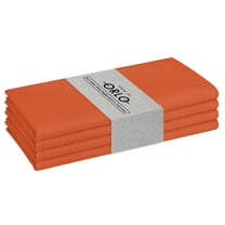 House of Orlo Dinner Cotton Napkins, 4 Pack, 17"x17", Orange
