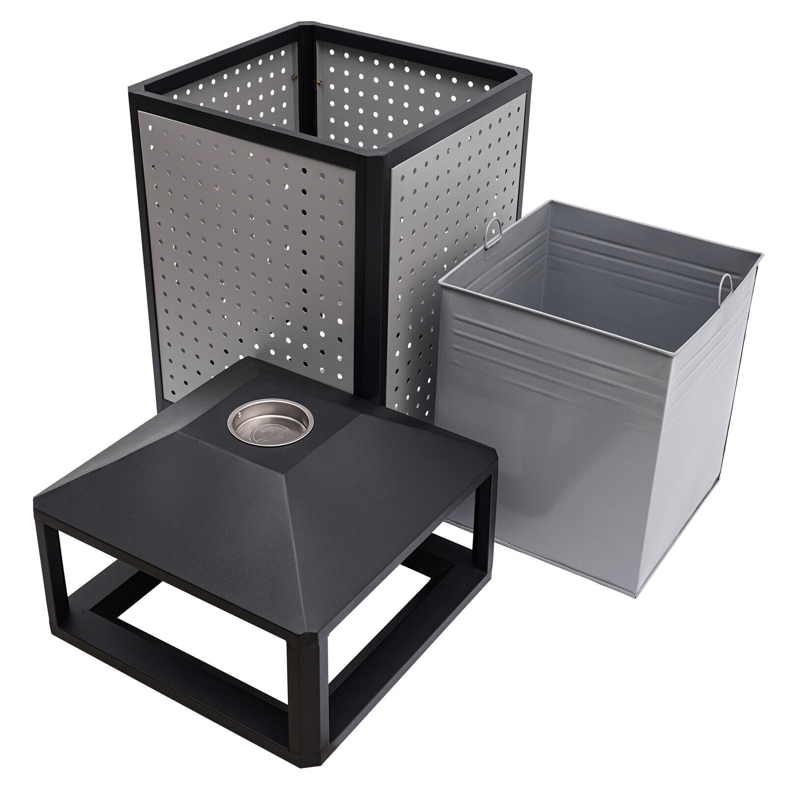 Miumaeov Commercial Trash Can with Lid 38 Gallon Outdoor Indoor Garbage Trash Can Waste Bin Trash Container with Removable Inner