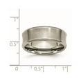 thumbnail image 6 of Chisel Titanium Brushed and Polished Concave 8mm Beveled Edge Band, 6 of 6