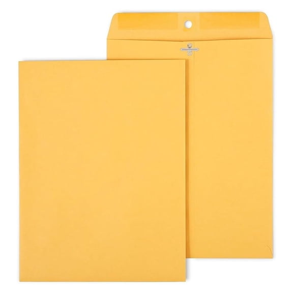 535013 Clasp Envelopes 9-1/2-Inch X 12-1/2-Inch Brown 100/Box (535013/17076)
