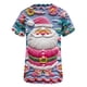thumbnail image 4 of Fiudx Liquidación de Ahorros de Verano Top de Enfermera Informal con Cuello En V y Manga Corta con Bolsillo Estampado para Mujer, 4 of 5