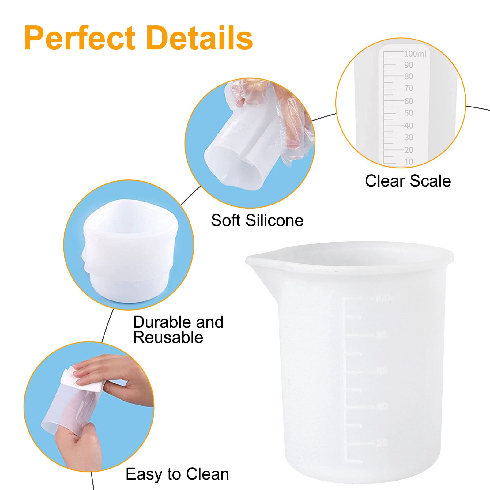 Generic Silicone Measuring Cups for Epoxy Resin,Resin Supplies with  250&100Ml Silicone Cups for Resin,Molds,Jewelry Making @ Best Price Online
