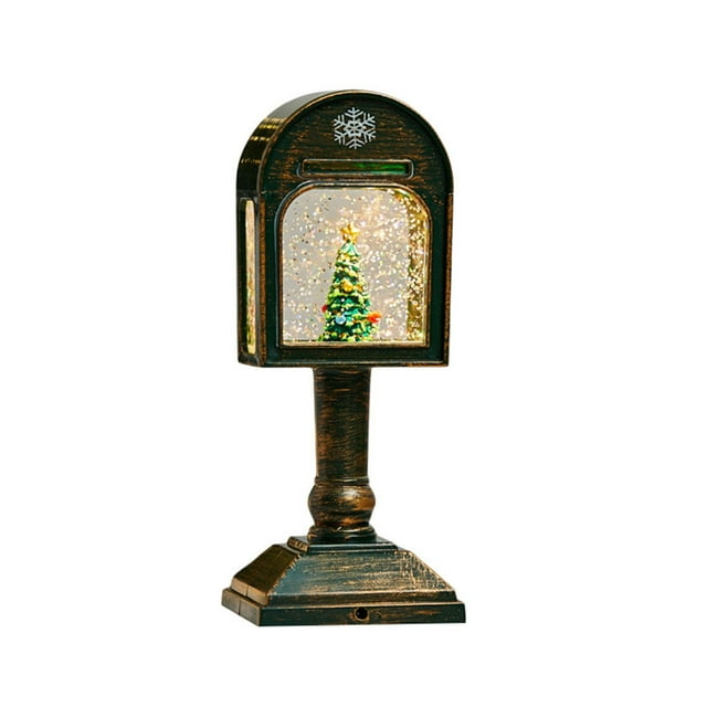 Dpytoraw Musical Play Crystal Glowing Mailbox Singing Battery Powered And Insertable Musical Play Chiffon Water Glittering Snowball Home A