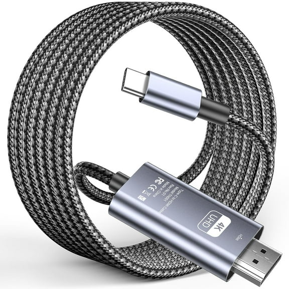 USB C to HDMI Cable 3.3ft 4K@60Hz,USB Type C to HDMI Cable [Thunderbolt 3 Compatible] for Home Office, Compatible for MacBook Pro, iPad Pro 2020, iMac, Samsung S21,S22, XPS, Huawei Mate 40, etc -1m