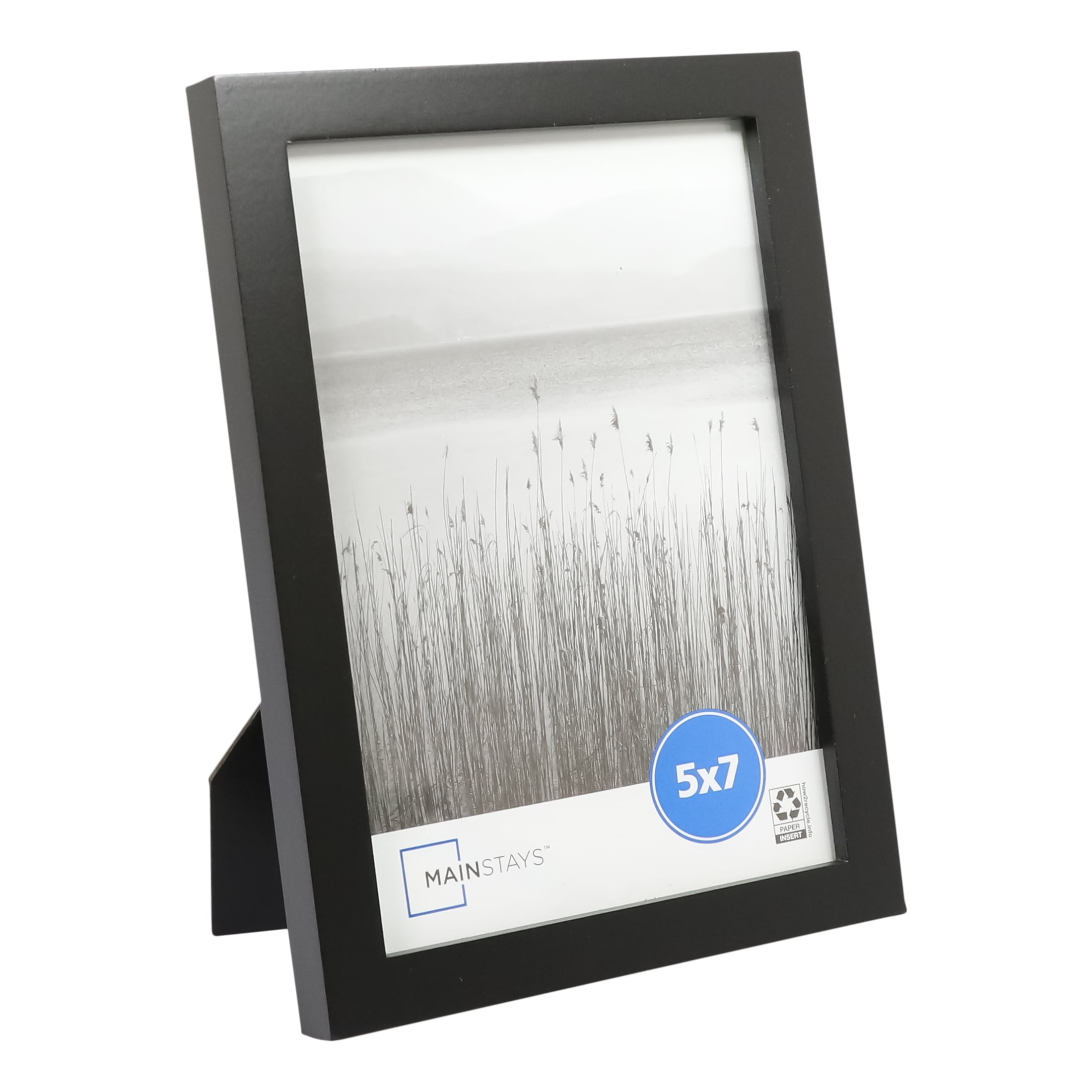 (2 pack) Mainstays - 5x7 Picture Frame - Black Gallery Linear Program Tabletop & Wall Photo Frame, Set of 3