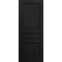Slab Door Panel 18 x 80 inches | Ego 5012 Painted Black Oak | Wood Veneer Doors | Pocket Closet Sliding Barn