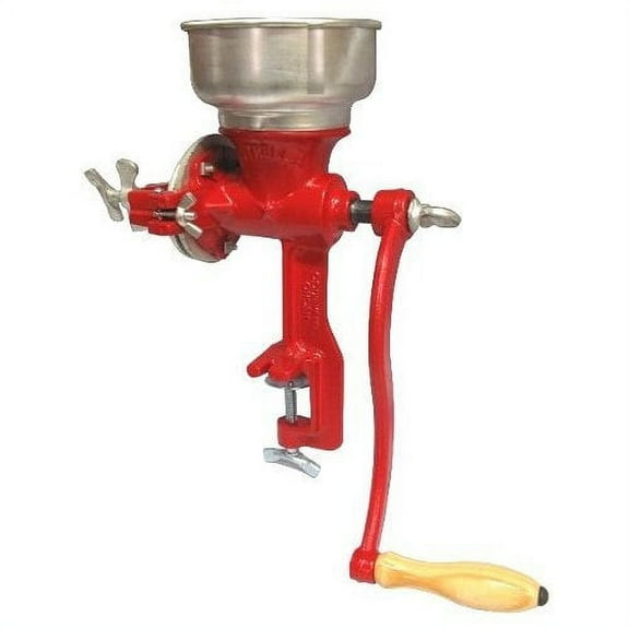 Cast Iron Manual Crank Corn Grain Grinder 14' Tall & 5' Hopper