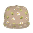 thumbnail image 2 of Gaeub Egg and Avocado Flat Bill Snapback Hats Baseball Caps with Adjustable for Running Workouts and Outdoor Activities, 2 of 9