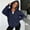 Navy, variant on Zip Up Hoodie Women Long Sleeve Full Zipper Oversized Sweatshirt Comfy Travel Track Jacket Fall Clothes with Pockets, XL