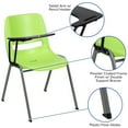 thumbnail image 4 of Emma + Oliver Green Ergonomic Shell Chair with Right Handed Flip-Up Tablet - Tablet Arm Desk, 4 of 13