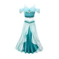 thumbnail image 1 of Disney princesa sirena Ariel Rapunzel Jasmine vestido niñas Tiana niños Cosplay disfraz Halloween cumpleaños fiesta ropa Outfits3T Gao Jinjia LED, 1 of 2