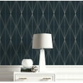 thumbnail image 4 of NextWall Blue Denim & Pewter Geo Diamond Peel and Stick Wallpaper - 20.9 ft. W x 18 ft. L Roll, 4 of 7