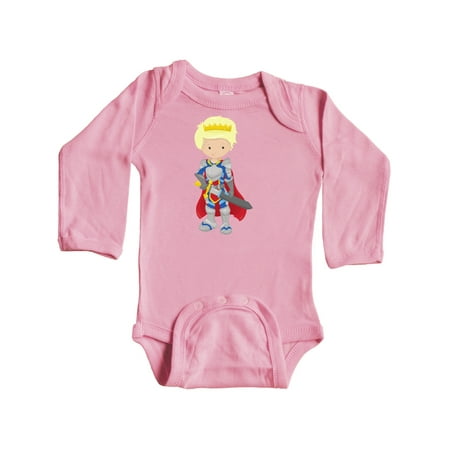 

Inktastic Boy Prince Knight In Shining Armor Blond Hair Gift Baby Boy Long Sleeve Bodysuit