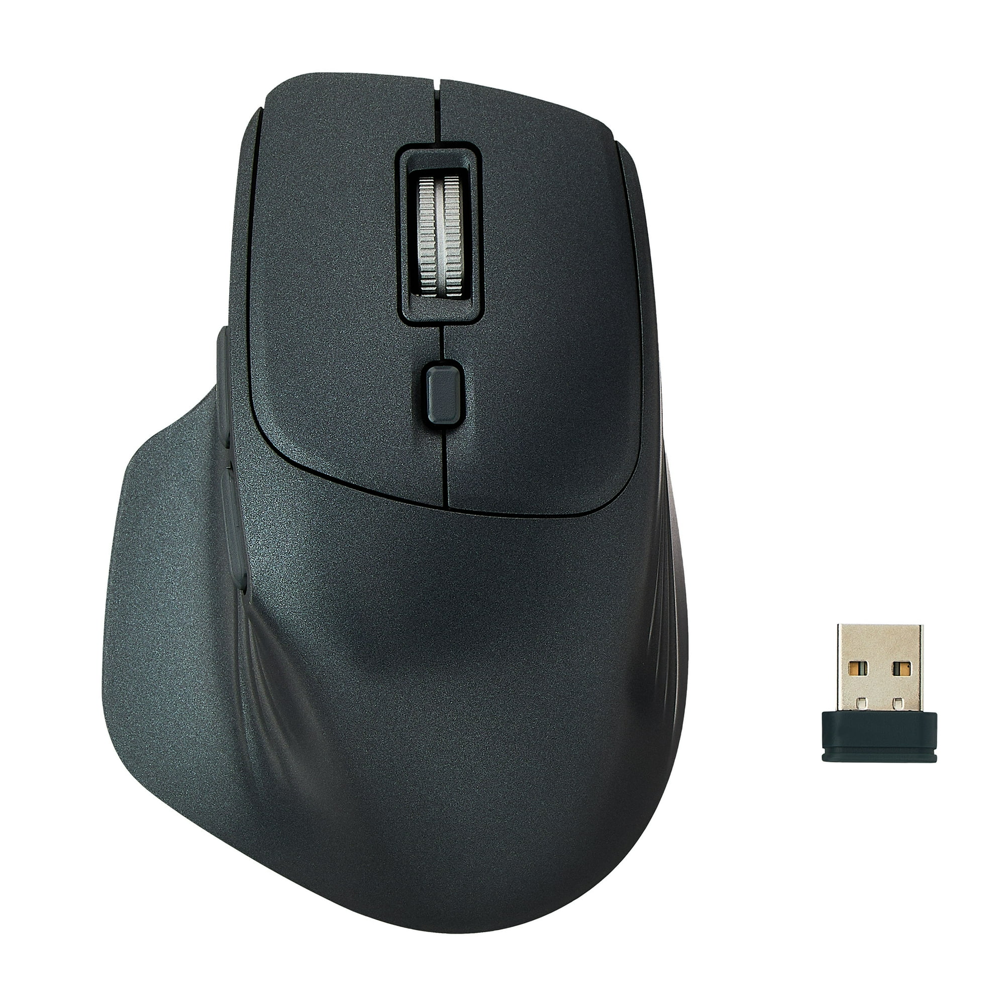 onn 6-Button Wireless Mouse Ergonomic 6 Buttons 2.4GHz Black