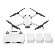 Skyrover S1 4K Drone Fly More Combo with Remote Controller, White, Bundle with 64GB UHS-I U3 microSDXC Memory Card, 15.7 Landing Pad and Strobe Anti-Collision Light