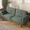 thumbnail image 3 of Mid Century Modern Loveseat with Deep Seat - Upholstered Couch for Living Room, Bedroom, Office, Green, 3 of 5