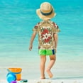 thumbnail image 6 of BZSMCE Summer T-shirt Sunscreen Golden Holiday Elegance Pattern Swim Tops, 6 of 6