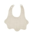 thumbnail image 4 of Baby Bib For Girls,Reversible Waterproof Handmade Natural Cotton Baby Drool Bib 0-12 months Beige 0-2 Years, 4 of 4